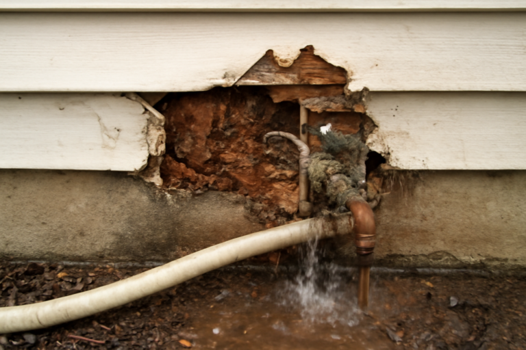 Frozen Pipe Water Removal