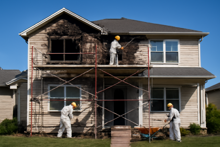 Fire damage restoration service