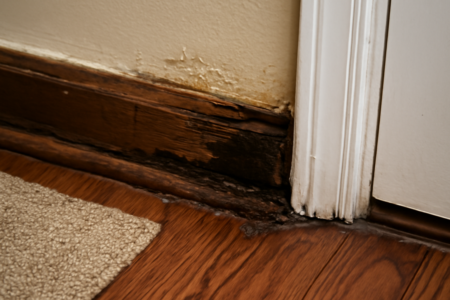 Wood Trim Water Damage Restoration in Miller Place, NY